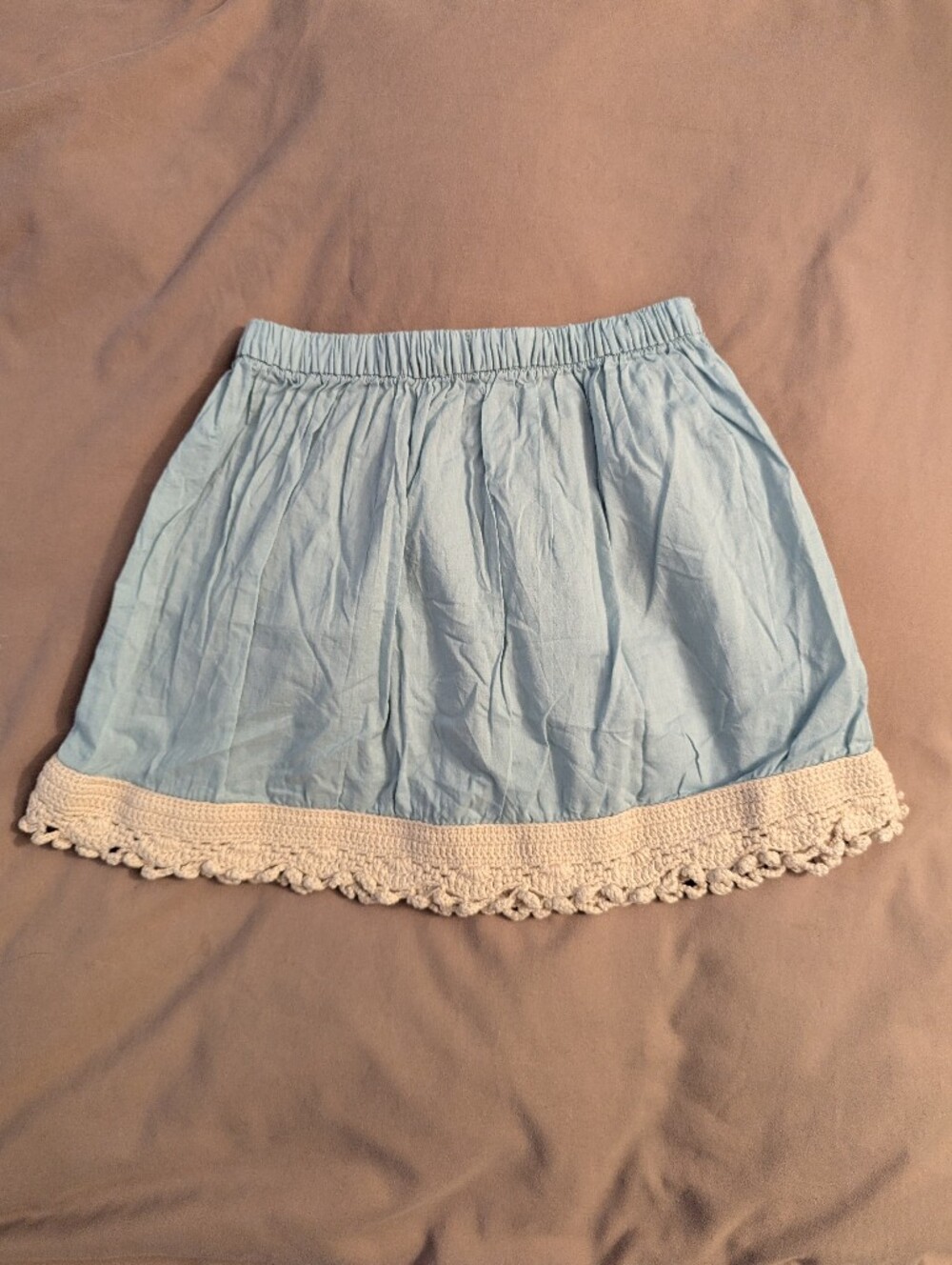 EUC Kate Quinn Cotton Crochet Trim Skirt (3T)
